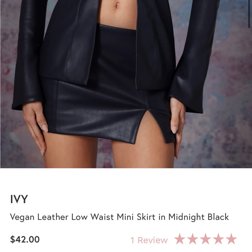 NWT oh polly leather skirt